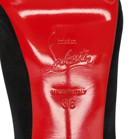 Christian Louboutin Disorder 120 Suede Heeled Booties Boots - Picture 7 of 8